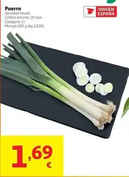 Alcampo Origen - puerro oferta