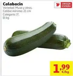 Alcampo Musa - calabacin oferta