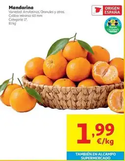 Alcampo Origen - mandarina oferta