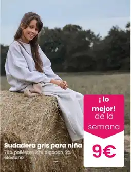 Pepco Sudadera gris para niña oferta