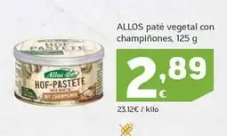 HiperDino Allos - pate vegetal con champinones oferta