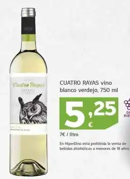 HiperDino Cuatro rayas - vino blanco verdejo oferta