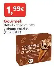 Suma Supermercados Gourmet - helado cono vainilla y chocolate oferta