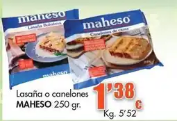 Congelados Copos Maheso - lasana o canelones oferta