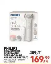 Worten Philips - conjunto de belleza depiladora de arranque bre738/0 oferta