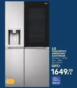 Worten Lg - frigorífico americano gsxv91bsae oferta