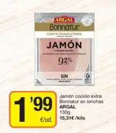 Economy Cash Argal - jamon cocido extra bonnatur en lonchas oferta