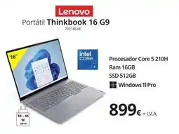 Ecomputer Lenovo - portatil thinkbook 16 g9 oferta