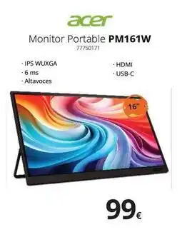 Ecomputer Acer - monitor portable pm16lw oferta