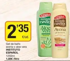 Economy Cash Instituto español - gel de bano avena o aloe vera oferta
