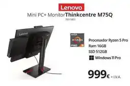Ecomputer Lenovo - mini pc+ monitorthinkcentre m75q oferta