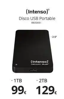 Ecomputer Intenso - disco usb portable oferta