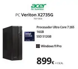Ecomputer Acer - pc veriton x2735g oferta