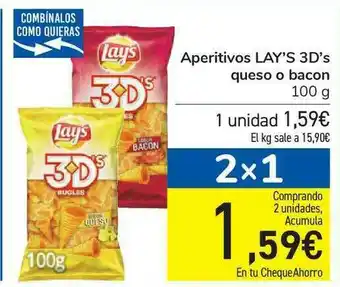 Carrefour Aperitivos Lay's 3d's Queso O Bacon oferta