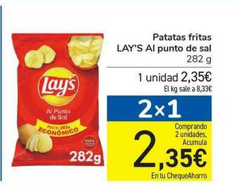 Carrefour Patatas Fritas Lay's Al Punto De Sal oferta