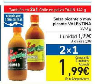 Carrefour Salsa Picante O Muy Picante Valentina oferta