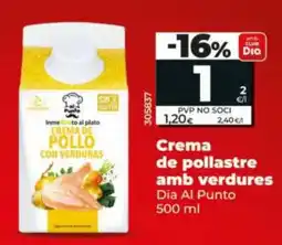 Dia Dia Al Punto crema de pollastre amb verdures oferta