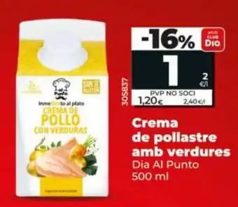 Dia Al Punto crema de pollastre amb verdures