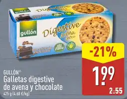 ALDI Gullón galletas digestive de avena y chocolate oferta