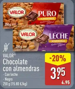 ALDI Valor chocolate con almendras oferta