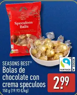 ALDI Seasons Best bolas de chocolate con crema speculoos oferta