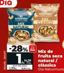 Dia Dia Naturmundo mix de fruita seca natural / clàssica oferta
