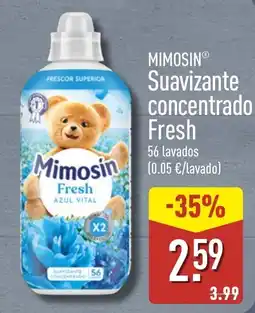 ALDI Mimosin suavizante concentrado fresh oferta