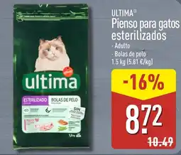 ALDI ultima pienso para gatos esterilizados oferta