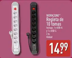 ALDI Workzone regleta de 10 tomas oferta