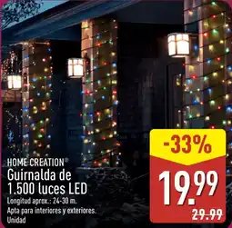 ALDI Home Creation guirnalda de 1.500 luces led oferta