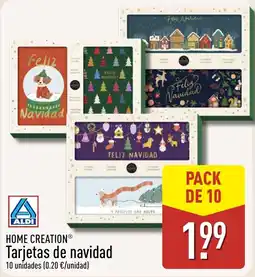 ALDI Home Creation tarjetas de navidad oferta