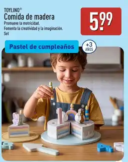 ALDI ToyLino comida de madera pastel de cumpleaños oferta