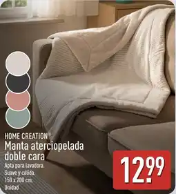 ALDI Home Creation manta aterciopelada doble cara oferta