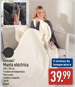 ALDI Ambiano manta eléctrica oferta