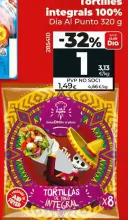 Dia Dia tortillas de trigo integral oferta