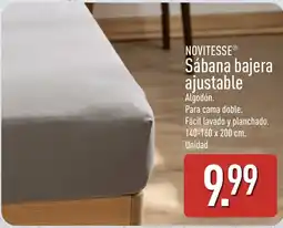 ALDI Novitesse Sábana bajera ajustable oferta