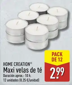 ALDI Home Creation maxi velas de té oferta
