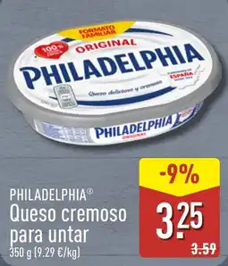 ALDI philadelphia queso cremoso para untar oferta