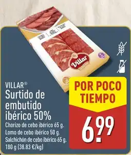 ALDI Villar surtido de embutido ibérico 50% oferta