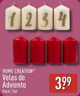 ALDI Home Creation Velas de Adviento oferta