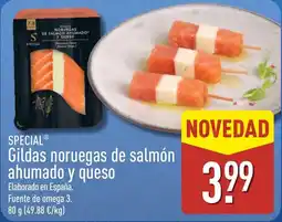 ALDI Special gildas noruegas de salmón ahumado y queso oferta