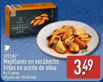Special mejillones en escabeche fritos en aceite de oliva