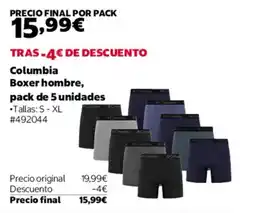 Costco Columbia boxer hombre oferta