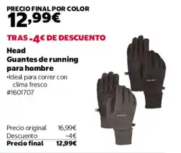 Costco Head guantes de running para hombre oferta