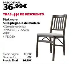 Costco Stakmore silla plegable de madera oferta