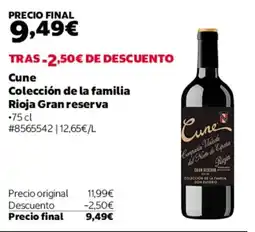 Costco Cune Colección de la familia Rioja Gran reserva oferta