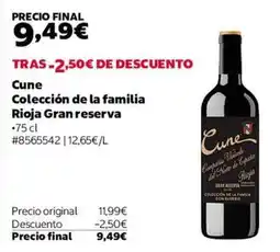 Costco Cune - coleccion de la familia rioja gran reserva oferta