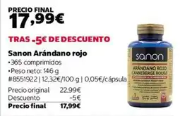 Costco Sanon - arándano rojo oferta