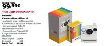 Polaroid - camara now + film x16