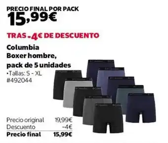 Columbia boxer hombre